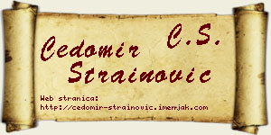 Čedomir Strainović vizit kartica